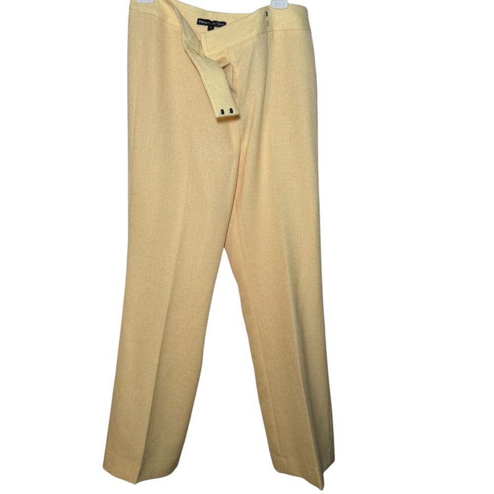 NEW! Preston & York Butter Yellow Relaxed Wide Leg Pants Size 8R